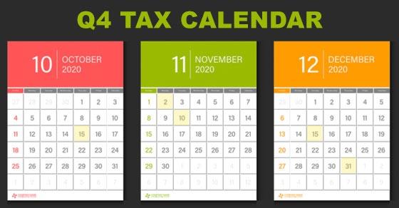 2020 Q4 Tax Calendar: Key Deadlines for Businesses and Other Employers Image